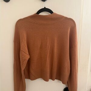 Everlane Women's Mockneck Neck Sweater in Warm Brown